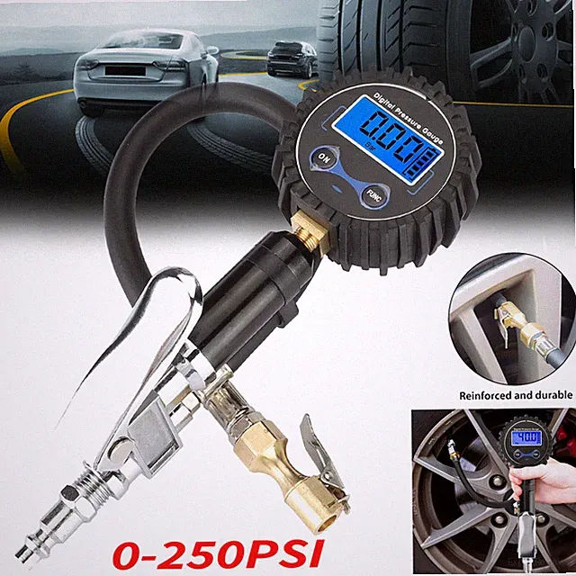 0-250PSI Pressure Gauge Gun Tire Inflator with Digital Air Chuck for Truck Car