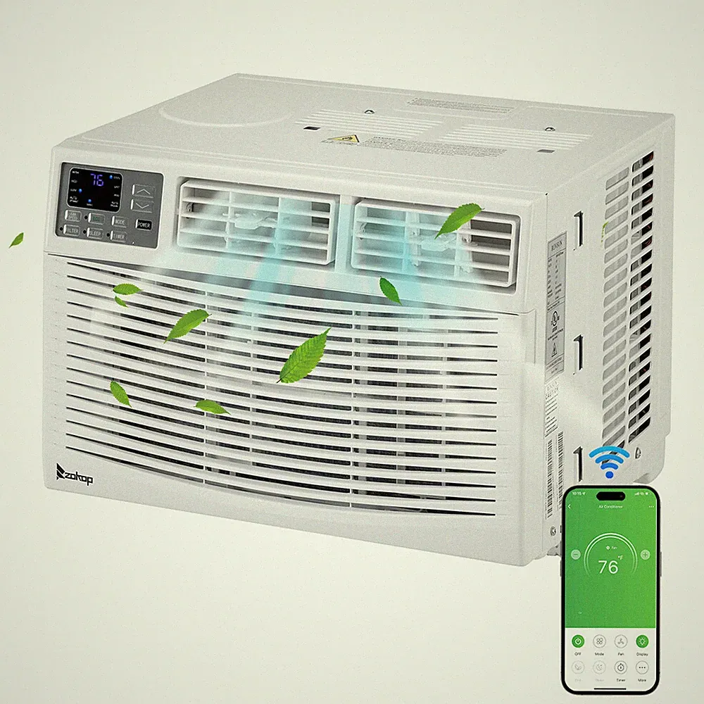10000 BTU Window Air Conditioner Cool up to 450sp.ft w/Remote, Wifi, Install Kit