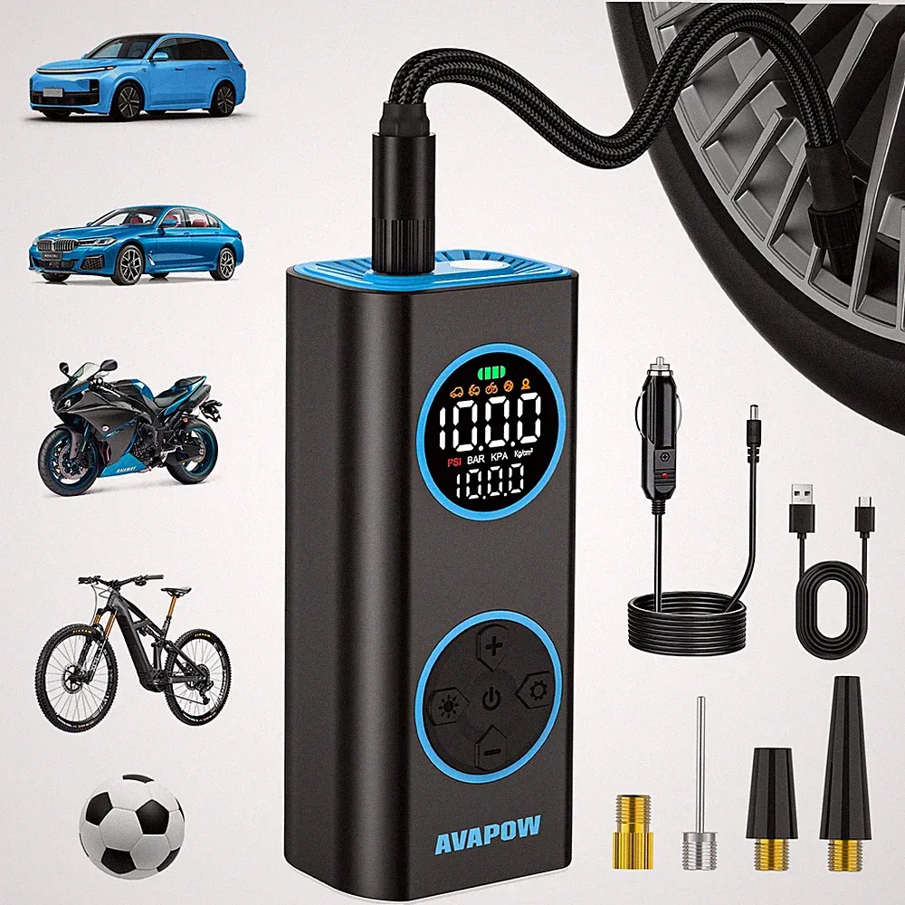 150PSI Portable Air Compressor Cordless Tire Inflator Digital Gauge Auto ShutOff