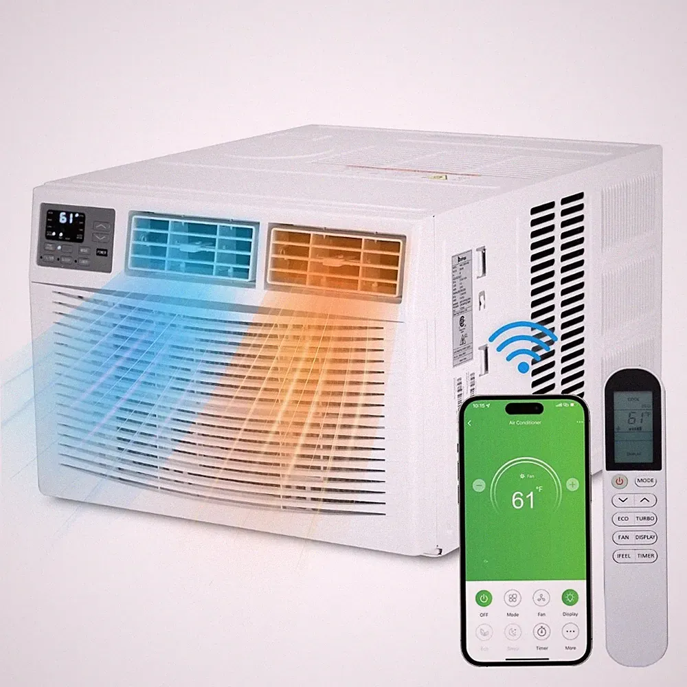 8000 BTU Air Conditioner Window Unit with Heat,Timer, Remote Control 115V/60Hz