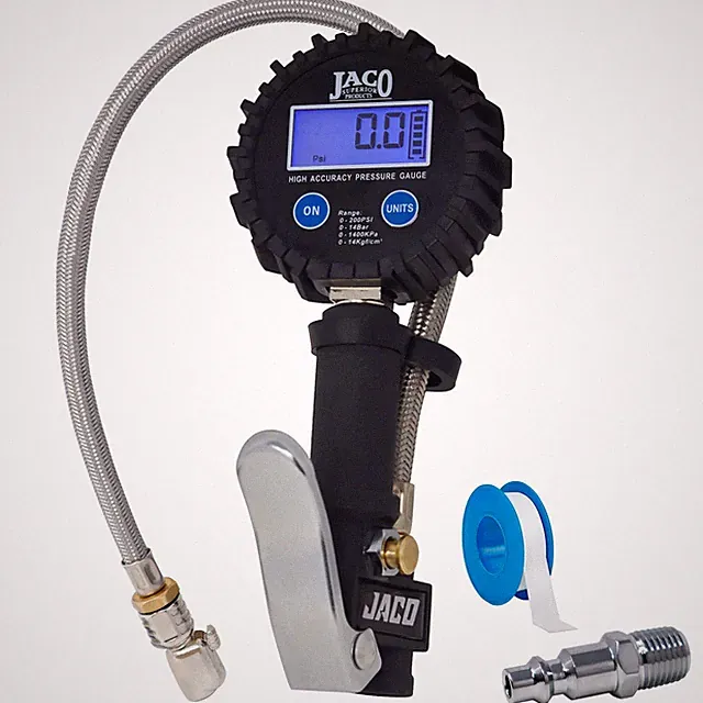 Digital Tire Inflator Pressure Gauge 200 PSI Air Chuck Tool