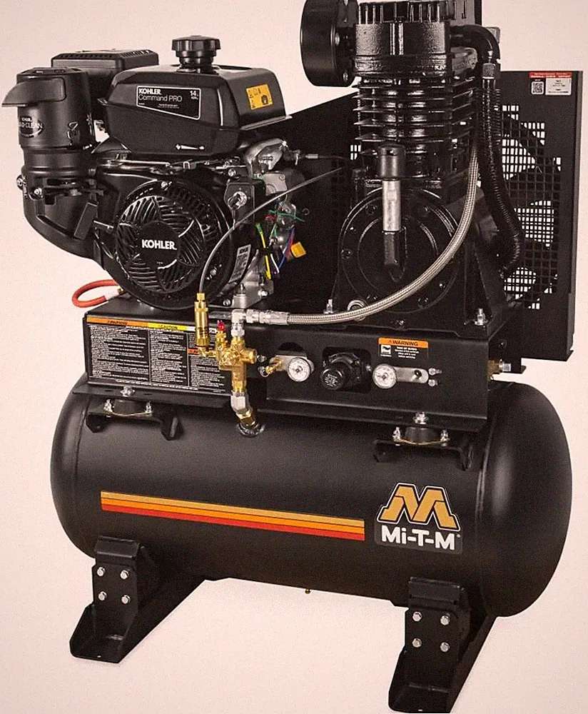 Mi T M 30 Gallon Stationary Gas Air Compressor 14.0 Hp Kohler Ohv Engine
