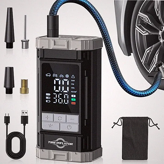 Tire Inflator Portable Air Compressor 2X Fast Pump Digital Gauge 150 PSI