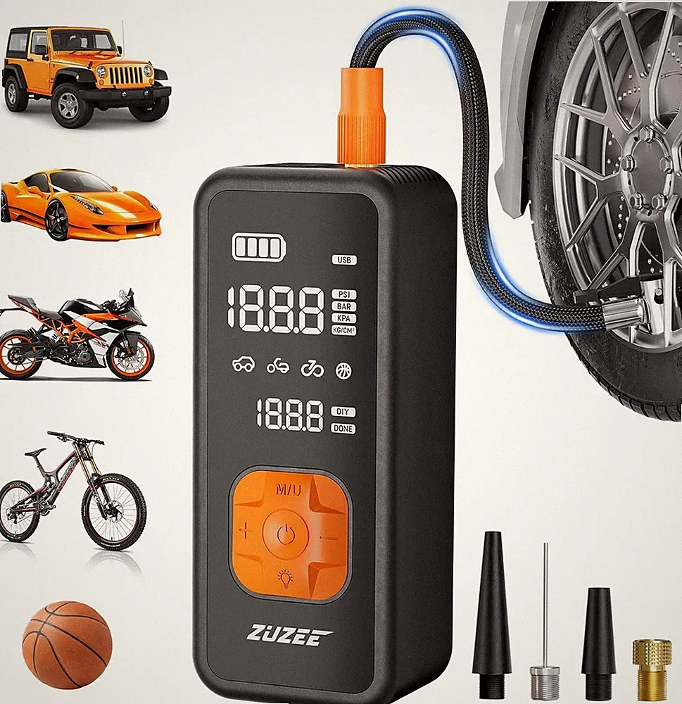 ZUZEE Tire Inflator Portable Air Compressor - 4X Faster Inflation, 150PSI Air